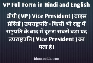 VP full form in English | वीपी Meaning क्या होता है?