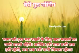 Short Status Good Morning Quotes in Hindi